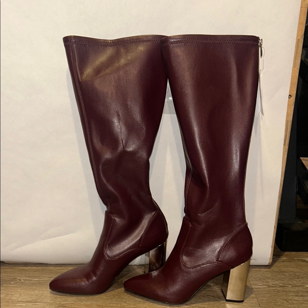Women's Burgundy Knee-High Boots